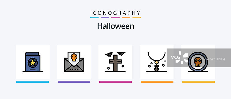 万圣节线性填充5图标包图片素材