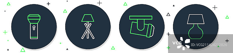 落地灯、LED轨道灯等灯具图片素材