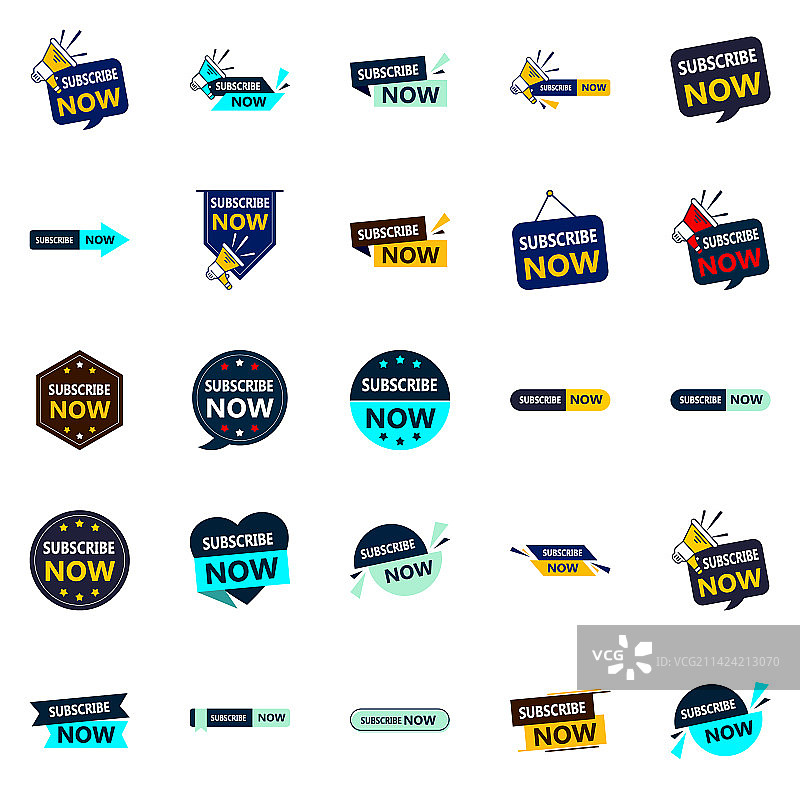 立即订阅横幅（25款精美视觉效果）图片素材