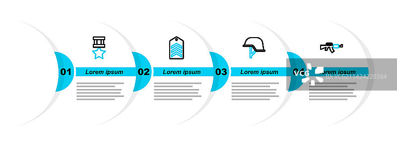 M16A1步枪、军用头盔和V形臂章图片素材