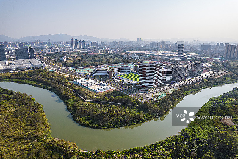 深圳淡水河 深圳坪山区 深圳坑梓 粤港澳大湾区图片素材