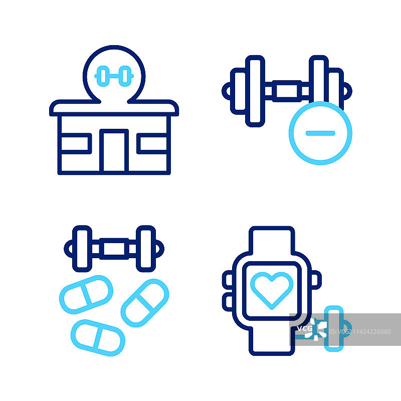 智能手表心形运动兴奋剂套装设计图片素材