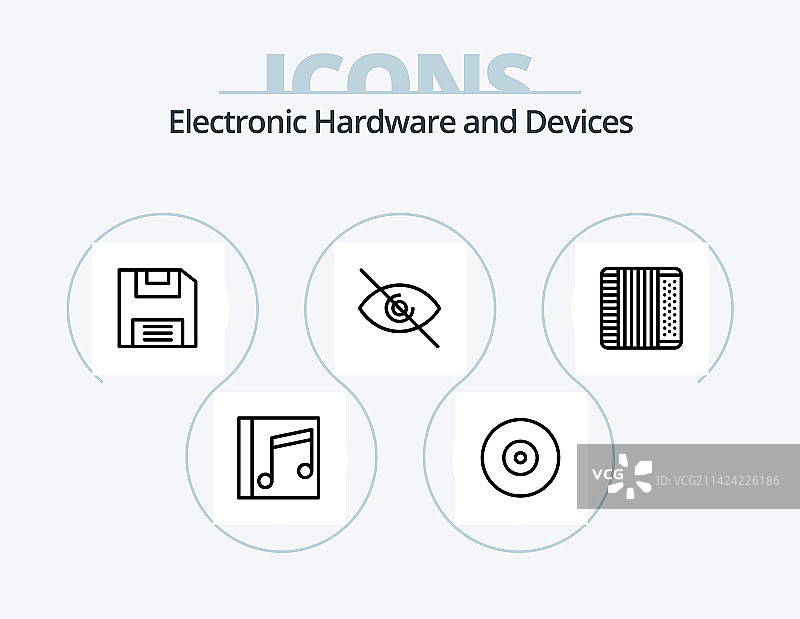 设备线性图标包5之软盘设计图片素材
