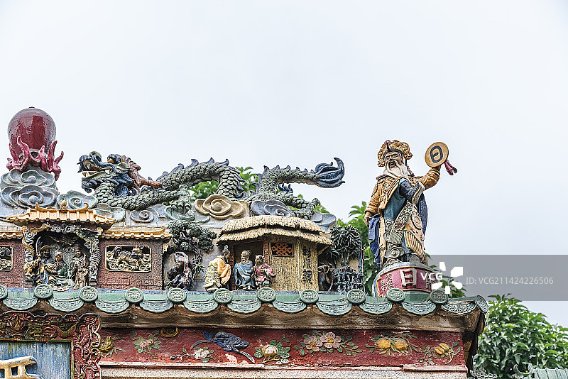广东佛山顺德西山庙岭南砖雕艺术图片素材