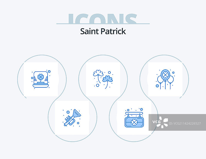 圣帕特里克蓝色图标包5图标设计图片素材