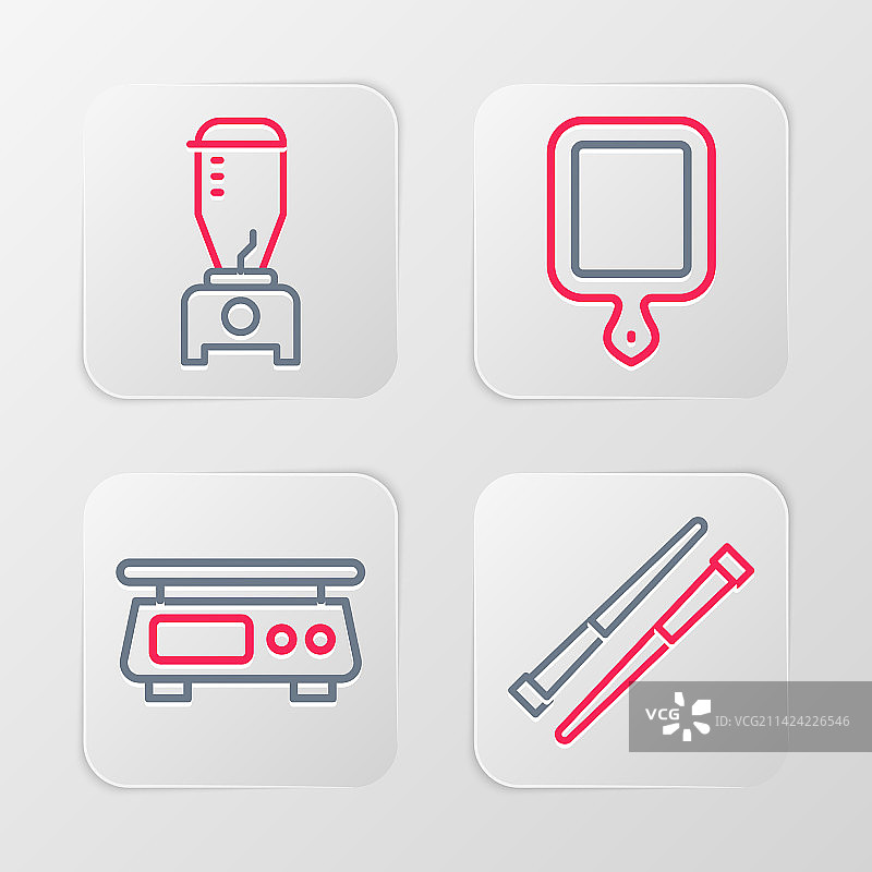 筷子和电子秤图片素材