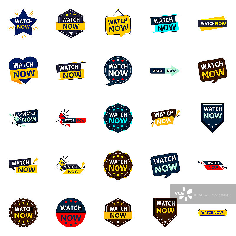 25个引人注目的立即观看横幅图片素材