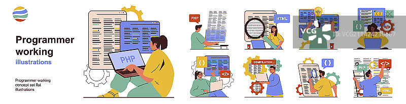 程序员工作概念人物图片素材