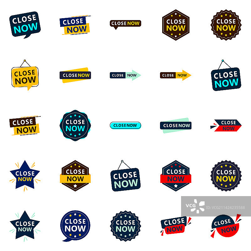 25个快速行动文本横幅图片素材