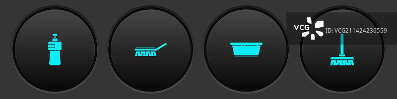 洗碗液瓶刷套装图片素材