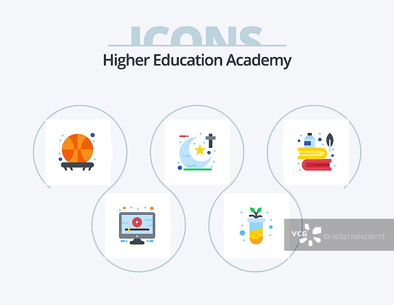 学院扁平图标包5之图标设计历史图片素材