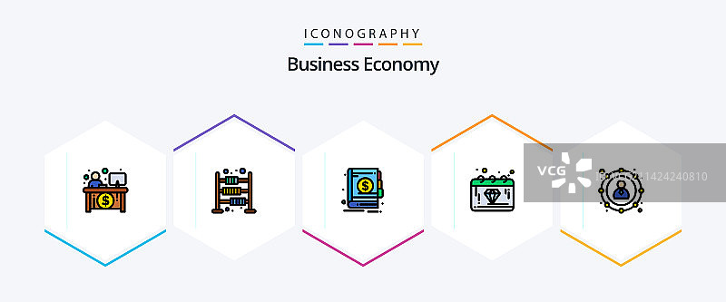 经济填充图标包（25个，含银行主题）图片素材