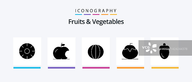水果蔬菜字形5图标包图片素材