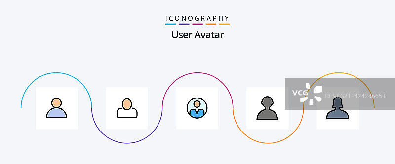 用户线性填充5图标包图片素材