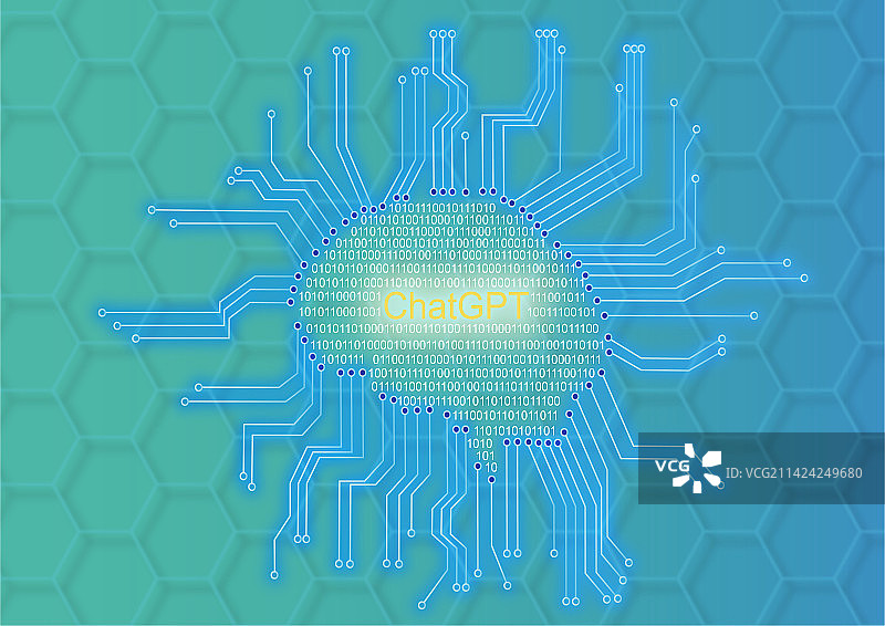 ChatGPT人工智能与芯片概念图片素材