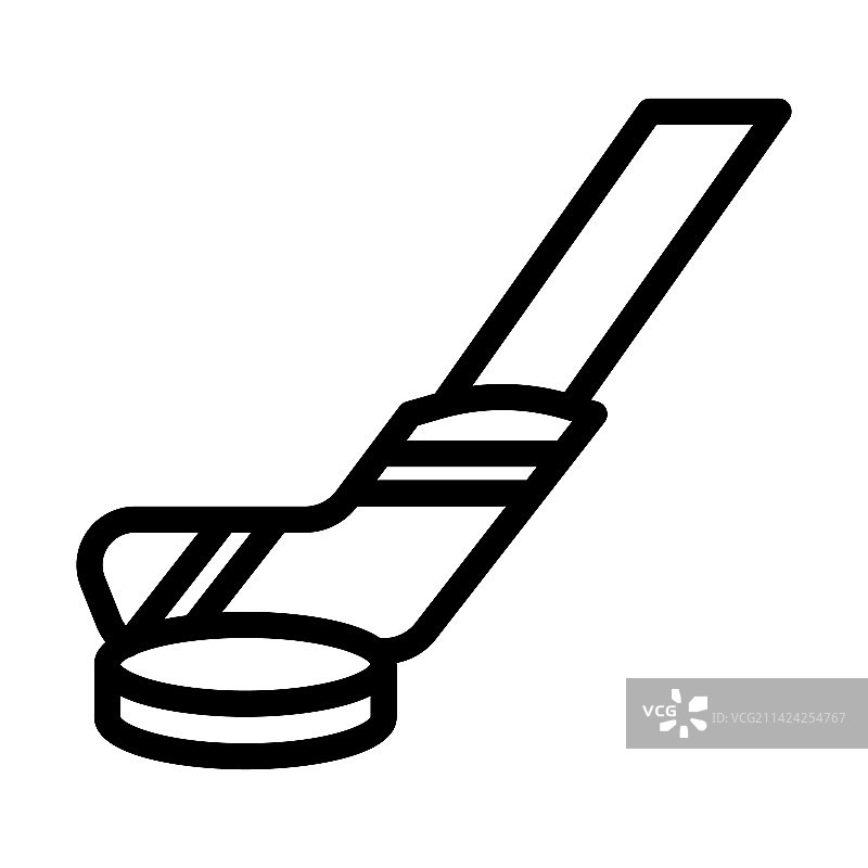 轮廓风格冰球图标图片素材