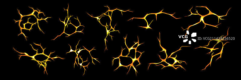 火山地面裂缝图片素材