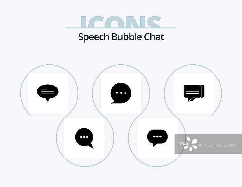 聊天字形图标包，含消息设计图片素材