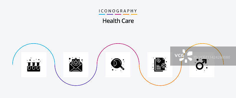 包含性别的医疗保健图标图片素材