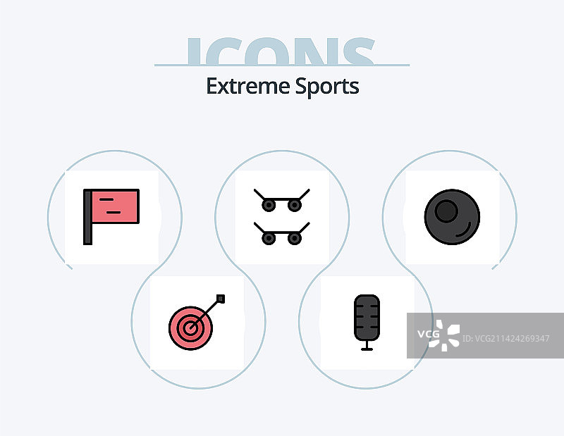 运动线条填充图标包5图标设计图片素材