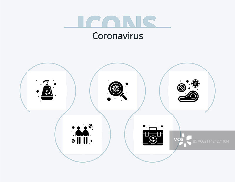 冠状病毒图标字形包5食品图标设计图片素材