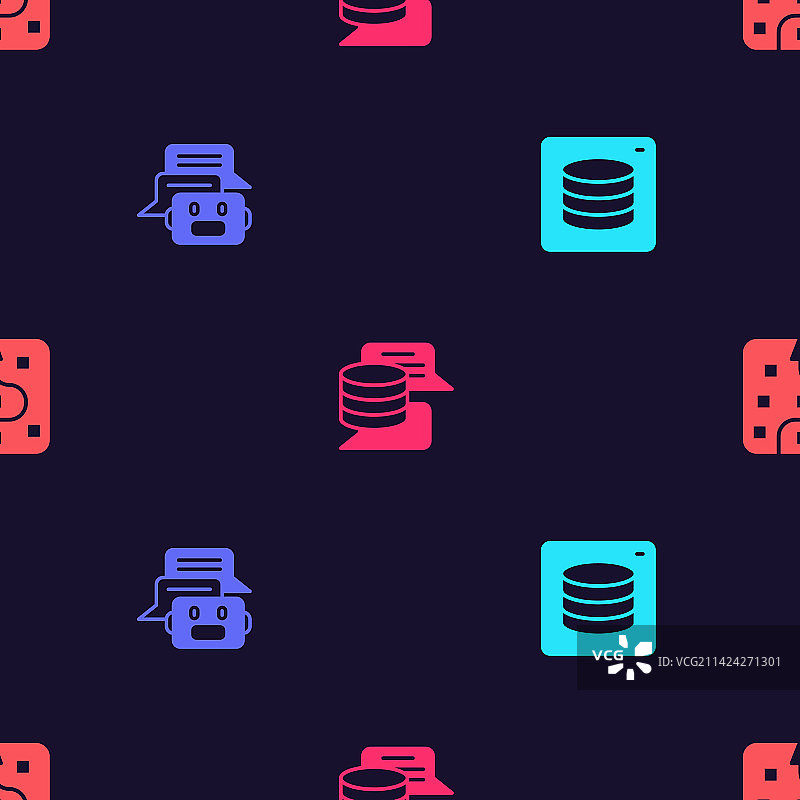 服务器数据聊天机器人和神经网络图片素材