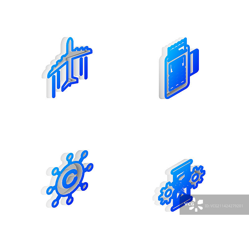 2.5D等距线条POS机图片素材