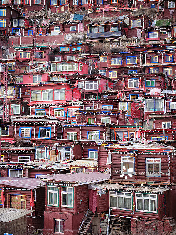 四川省甘孜藏族自治州色达观景台图片素材