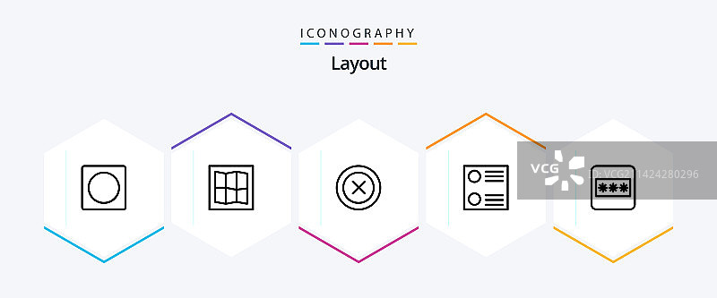 25个线条图标包：包含UI和密码等图片素材