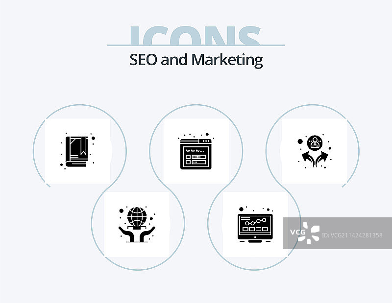 SEO字形图标包：人物书籍设计图片素材