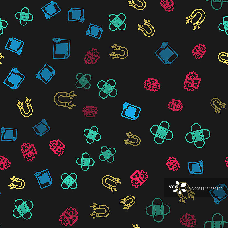 线条纸张眼睛绷带图片素材