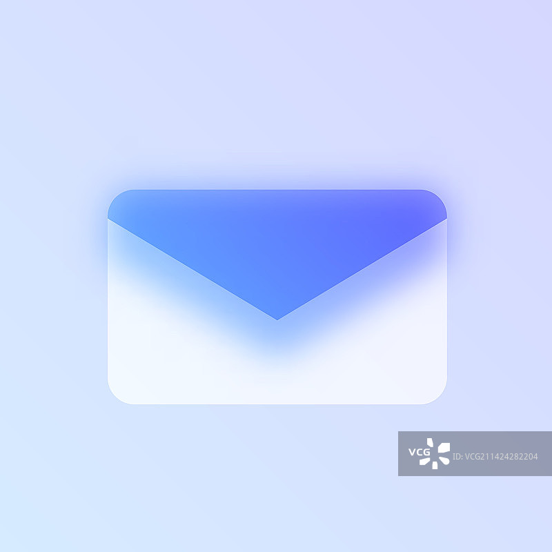 时尚邮件玻璃质感图标图片素材