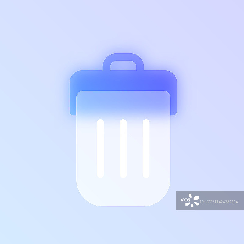 删除按钮玻璃拟态潮流风格图标图片素材