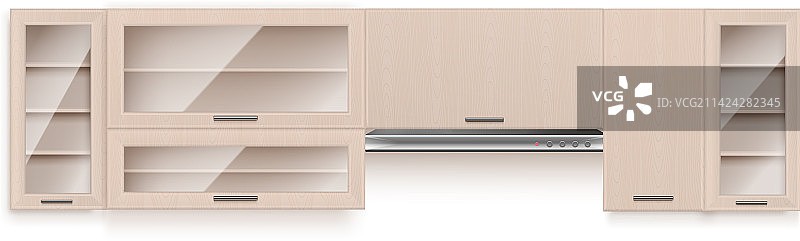 逼真的厨房橱柜图片素材