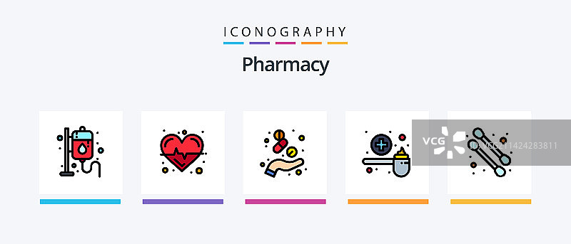 药房线性填充5图标包图片素材