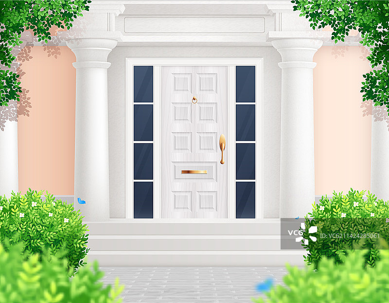 传统房屋入口构图图片素材