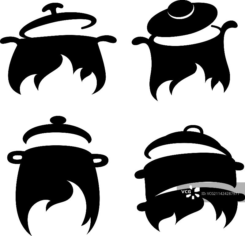 着火的罐子图标图片素材