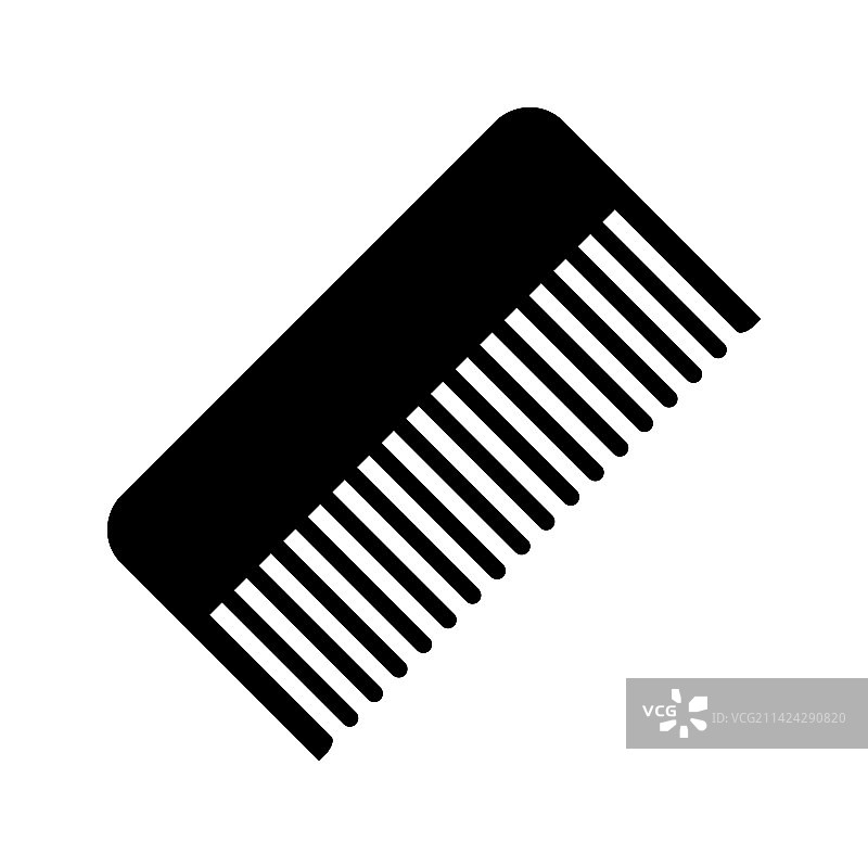 白色背景上的梳子图标图片素材