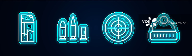 线条打火机与子弹靶图片素材