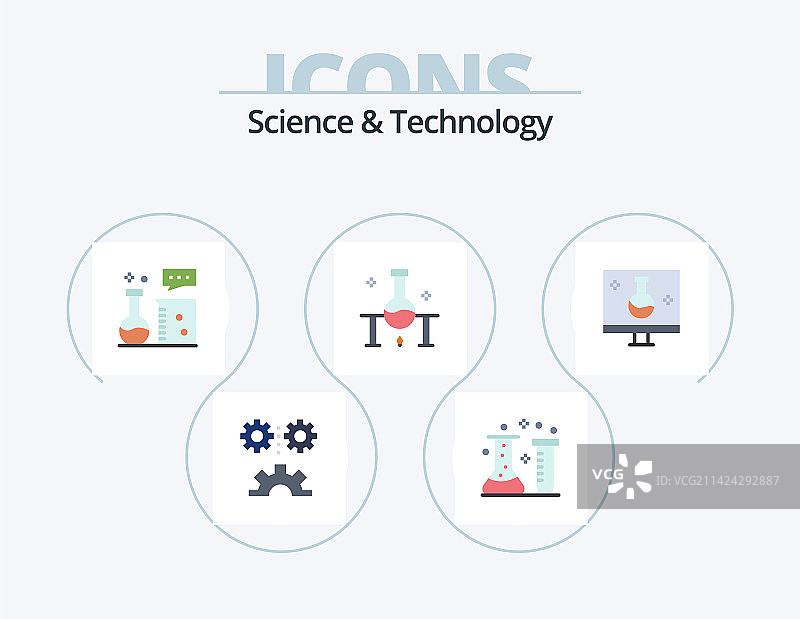 扁平风格科技图标包5图片素材