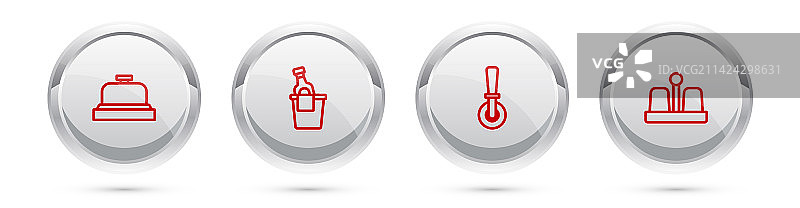 酒店服务铃与香槟图片素材