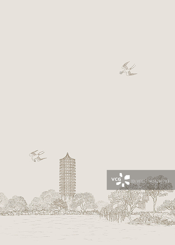 未名湖图片素材