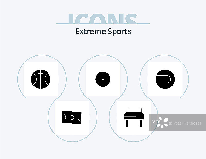 5个运动目标标志设计图片素材
