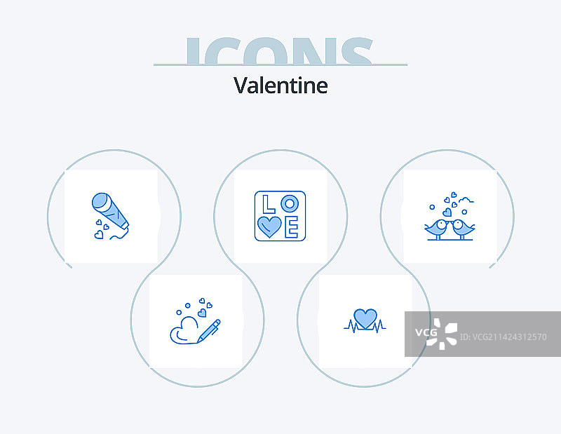 情人节蓝色图标包5，图标设计新娘元素图片素材