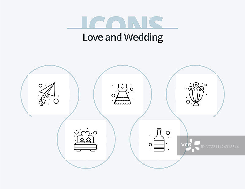 婚礼线条图标包5：马车设计图片素材