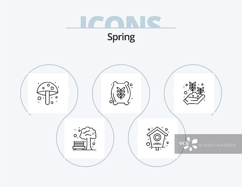 春季线条图标包5之洋葱植物图片素材