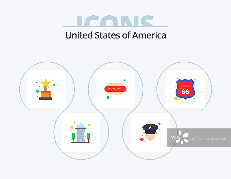 美国扁平图标包5图标设计美国盾牌图片素材
