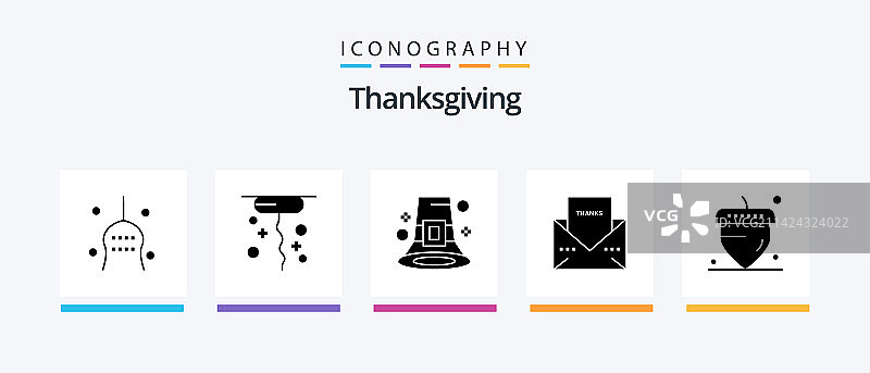 感恩节字形图标包图片素材