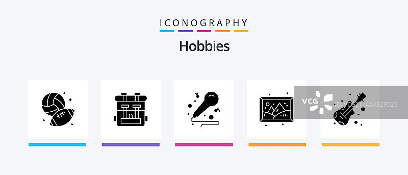 爱好字形5图标包，包含乐器图片素材