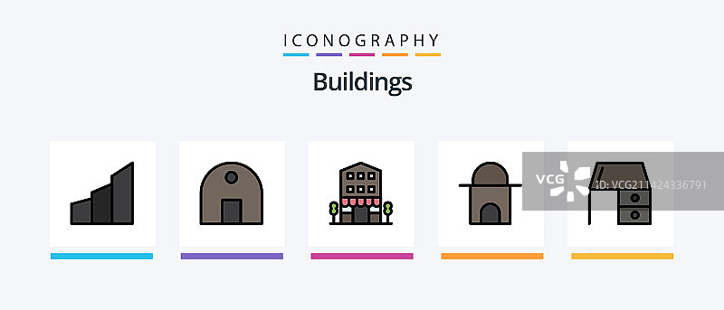 建筑线性填充图标5图片素材